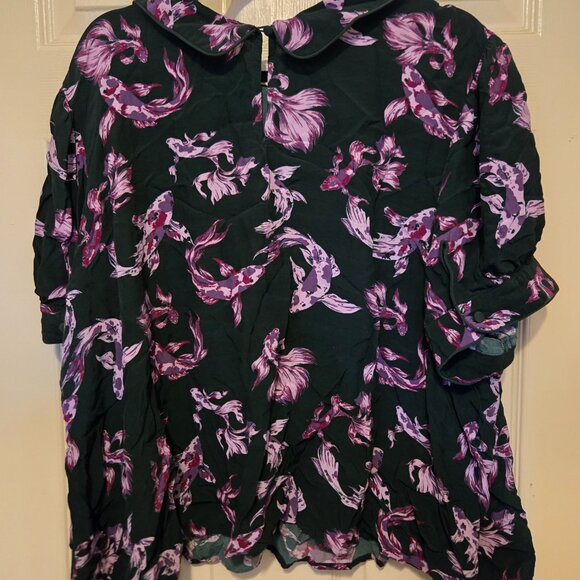 Modcloth - Passing Through a Dream Top - Emerald Fish - Picture 6 of 7